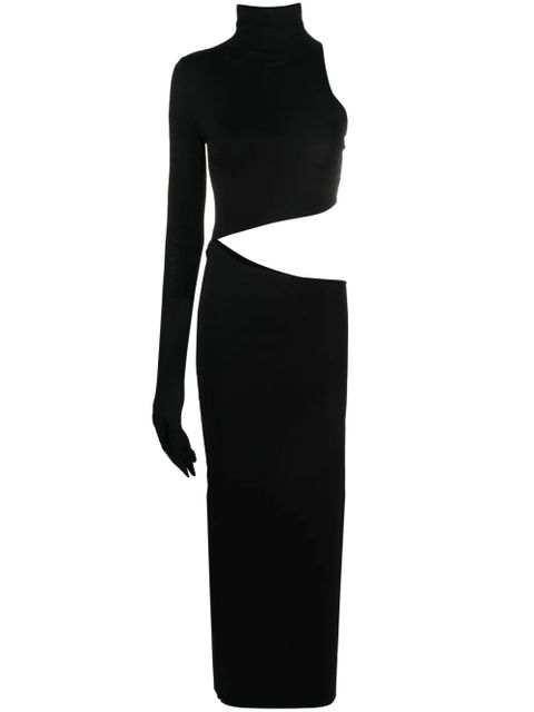 MANURÍ Tetris cut-out midi dress - Black - zdjęcie produktu nr 1