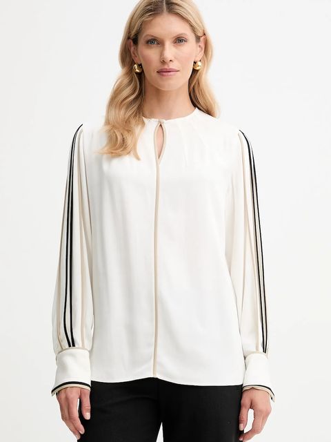 BOSS bluzka damska kolor beżowy z aplikacją 50546147 - zdjęcie produktu nr 1