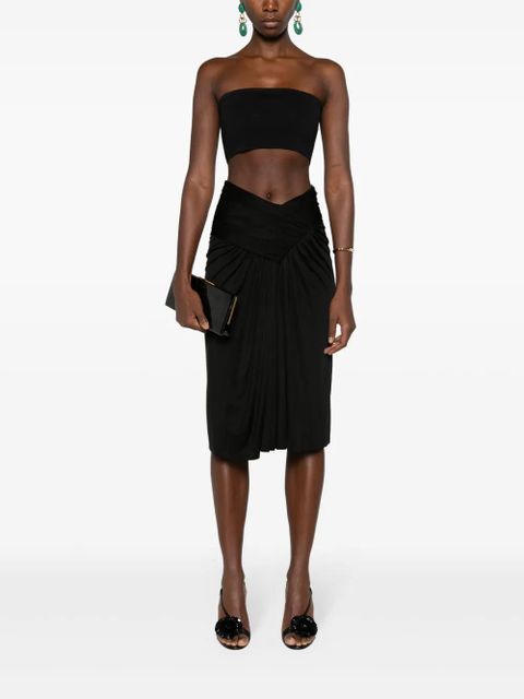Saint Laurent draped pencil miniskirt - Black