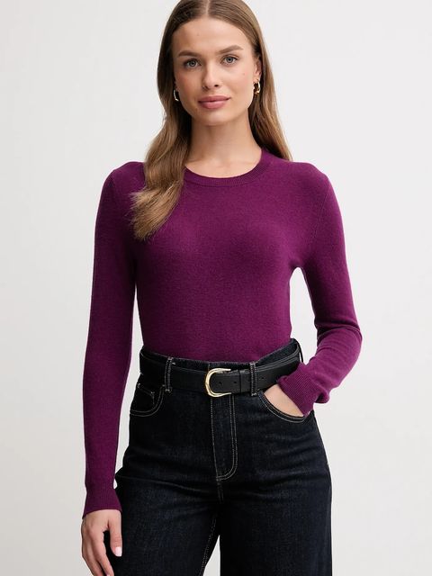 United Colors of Benetton sweter wełniany damski kolor fioletowy lekki - zdjęcie produktu nr 1