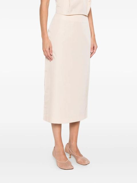 St. Agni rear-slit midi skirt - Pink