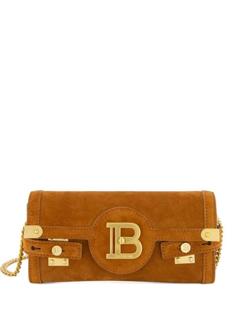 Balmain B-Buzz 23 suede shoulder bag - Brown - zdjęcie produktu nr 1