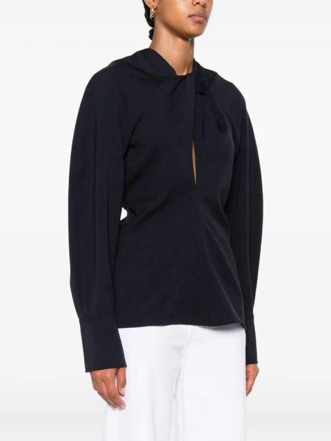 Victoria Beckham long-sleeved blouse - Blue