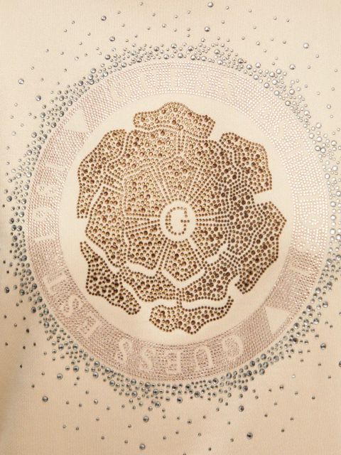 Guess bluza damska kolor beżowy z aplikacją W5RQ05 K7EX1