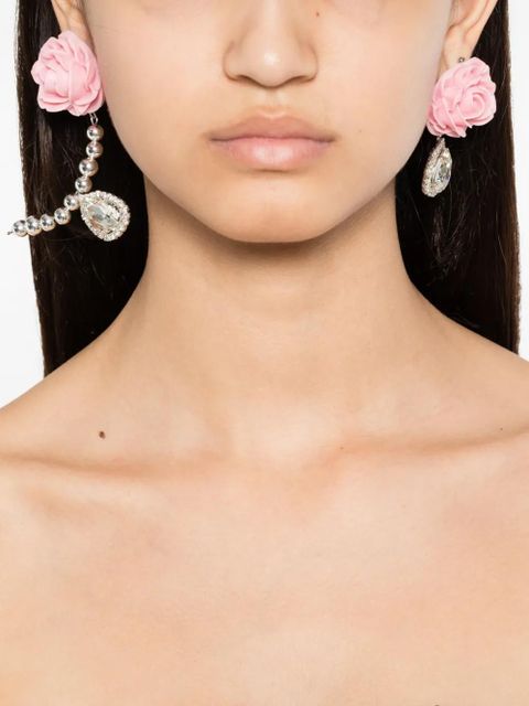 Magda Butrym floral-detail crystal-embellished earrings - Silver - zdjęcie produktu nr 2