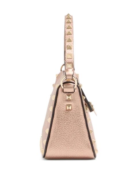 Valentino Garavani small Rockstud grainy leather crossbody bag - Pink