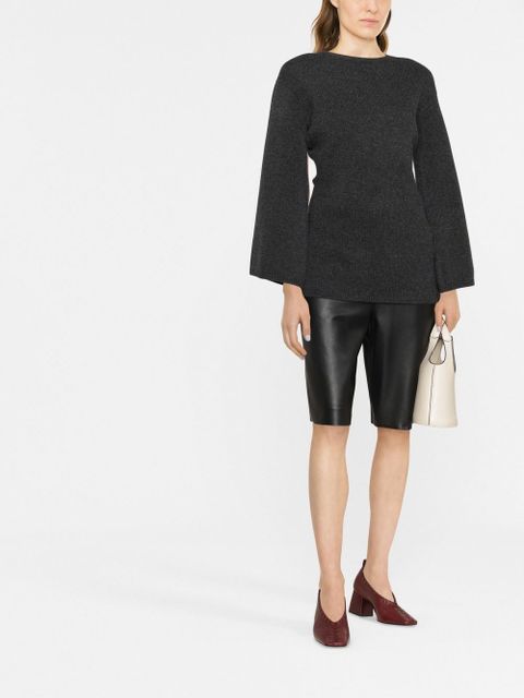 TOTEME round-neck wide-sleeve jumper - Grey