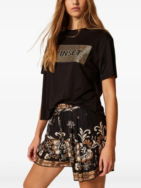 TWINSET logo-detail T-shirt - Black