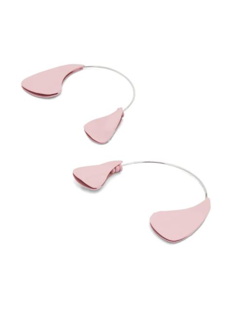 Jil Sander logo-engraved enamelled earrings - Pink - zdjęcie produktu nr 2