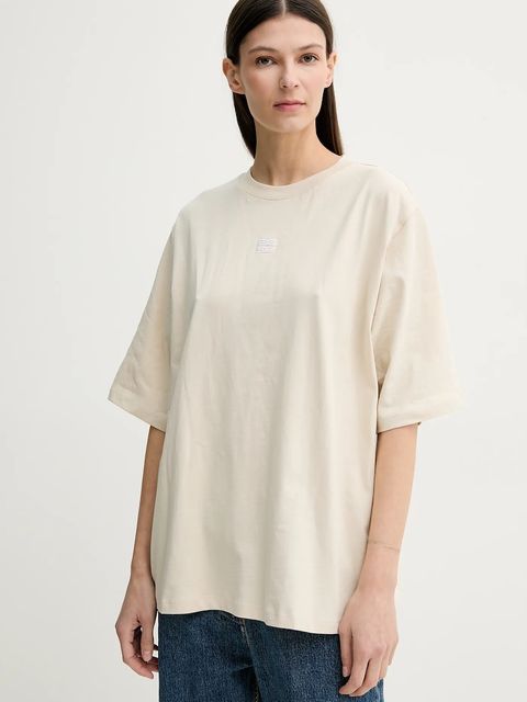 Gestuz t-shirt bawełniany damski kolor beżowy 10910075 - zdjęcie produktu nr 1