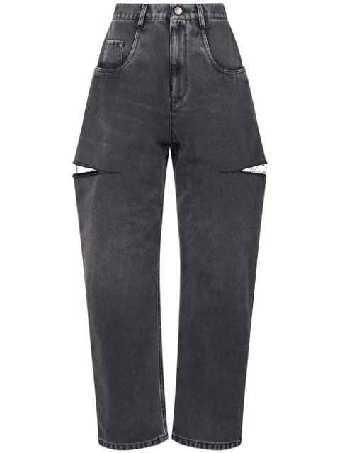 Maison Margiela high-rise tapered jeans - Black - zdjęcie produktu nr 1