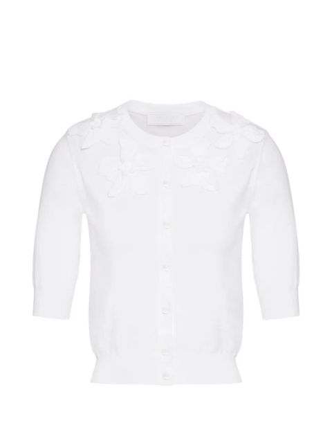 Valentino Garavani embroidered cotton cardigan - White