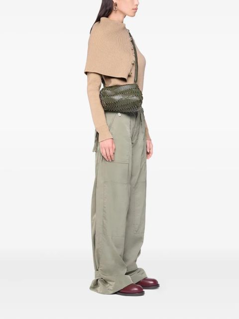 Rabanne asymmetric ribbed sweater - Neutrals