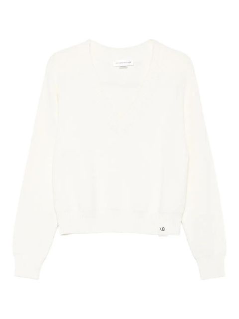 Victoria Beckham V-neck sweater - White - zdjęcie produktu nr 1