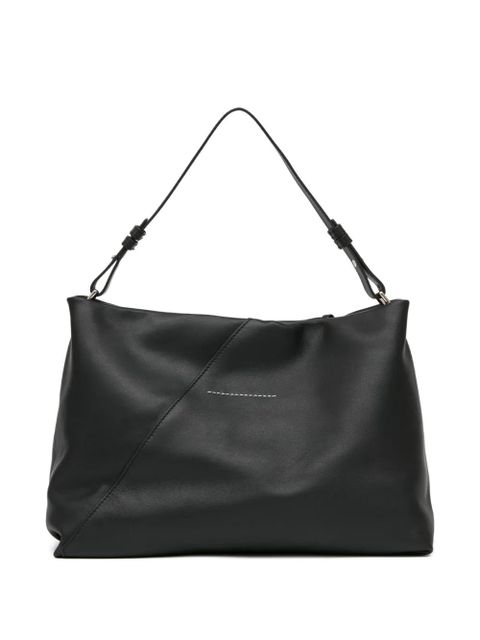 MM6 Maison Margiela Folded leather clutch bag - Black - zdjęcie produktu nr 1