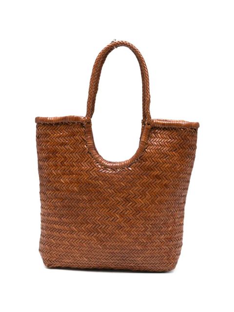 DRAGON DIFFUSION diagonal woven tote bag - Brown - zdjęcie produktu nr 1