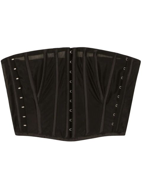 Dolce & Gabbana bonded-seam semi-sheer corset - Black - zdjęcie produktu nr 1