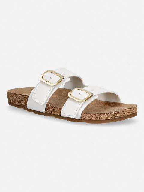 Tommy Hilfiger klapki damskie skórzane TH CLASSIC CORK SANDAL LEATHER - zdjęcie produktu nr 1