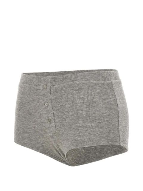 ENTIRE STUDIOS Booty buttons-ribbed shorts - Grey