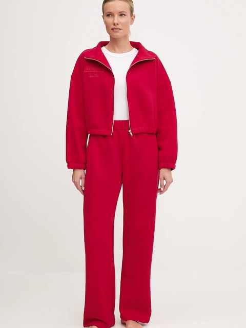 JOYINME bluza do jogi Zip Flow damska kolor czerwony gładka Zip.Flow