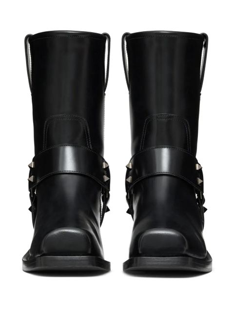 Valentino Garavani 40mm Rockstud biker boots - Black