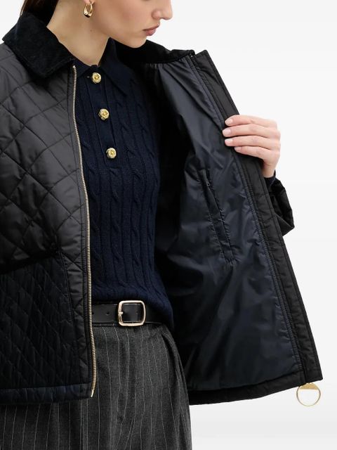 Barbour Danby quilted corduroy collar jacket - Black