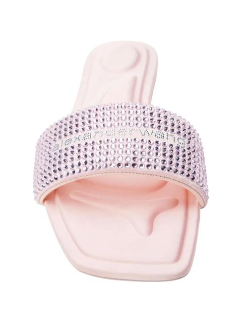 Alexander Wang VY crystal-embellished slides - Pink