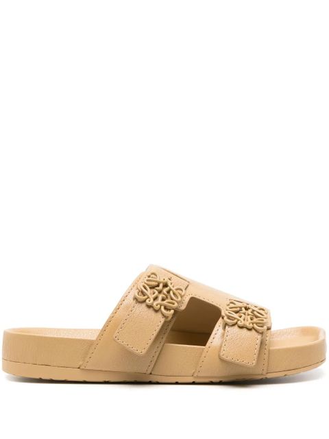 LOEWE Ease Anagram-buckle straps slides - Neutrals - zdjęcie produktu nr 1