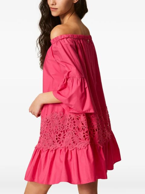 TWINSET ruffled-hem mini dress - Pink