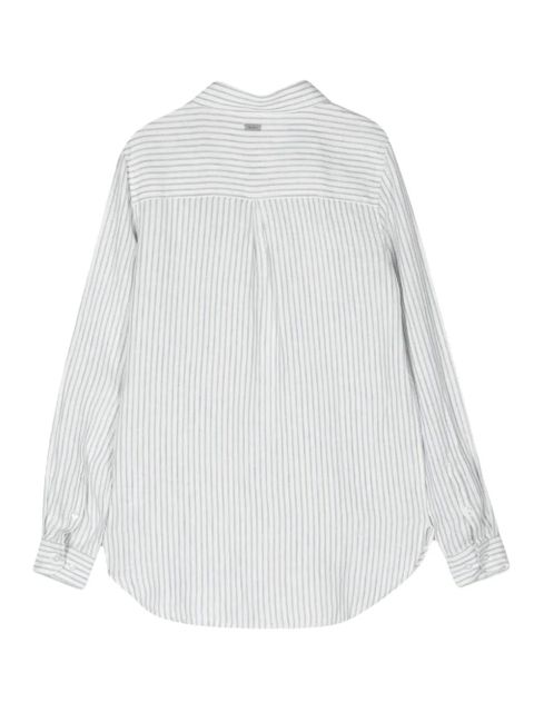 Barbour Marine striped linen shirt - Black - zdjęcie produktu nr 2