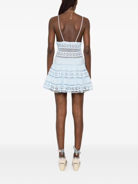 Charo Ruiz Ibiza Isca broderie-anglaise mini dress - Blue