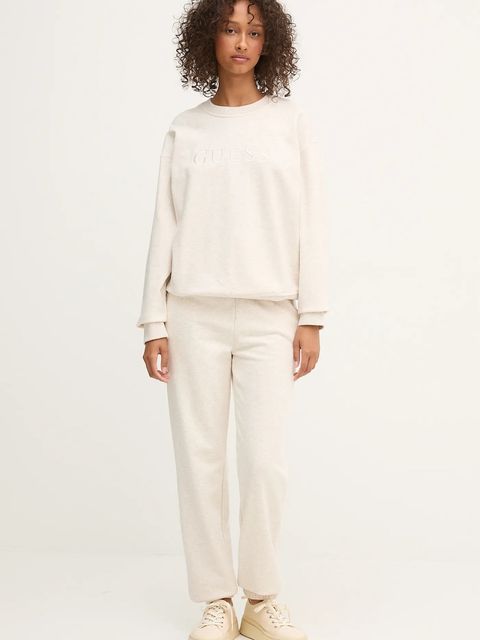 Guess bluza SOFIA damska kolor beżowy z aplikacją O5RQ03 KCO31