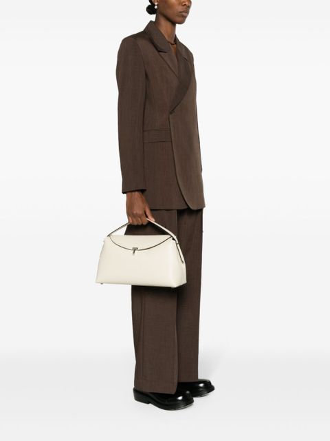 TOTEME T-Lock leather shoulder bag - White - zdjęcie produktu nr 2