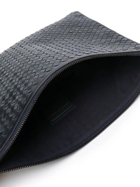 DRAGON DIFFUSION A4 leather clutch bag - Blue