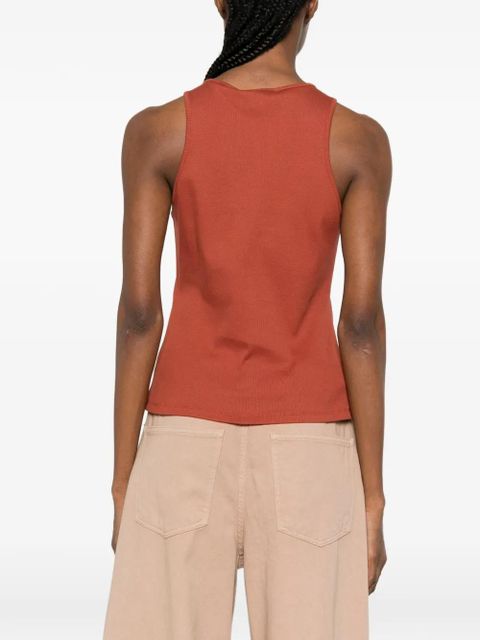 TWINSET keyhole ribbed top - Brown