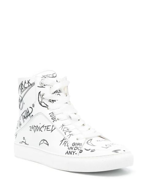 Zadig&Voltaire High Flash high-top leather sneakers - White - zdjęcie produktu nr 2