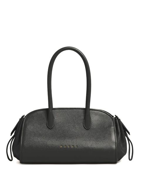 Marni Tulipea drawstring leather tote bag - Black - zdjęcie produktu nr 1