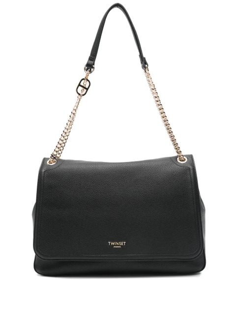 TWINSET chain-strap leather shoulder bag - Black - zdjęcie produktu nr 1