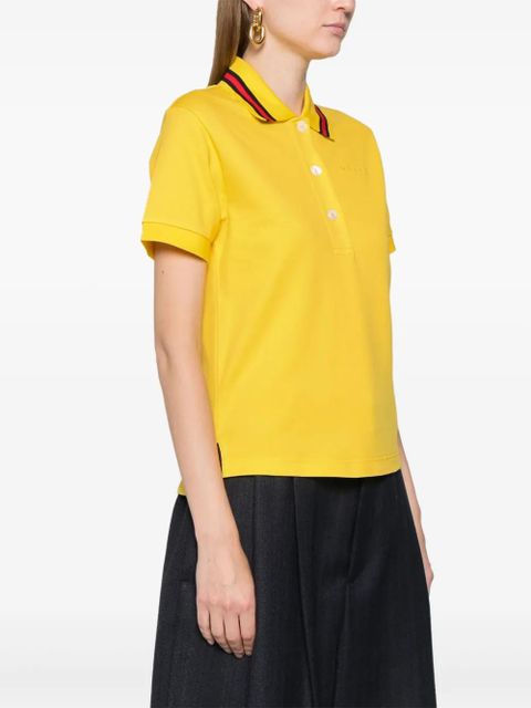 Gucci logo-embroidered polo shirt - Yellow