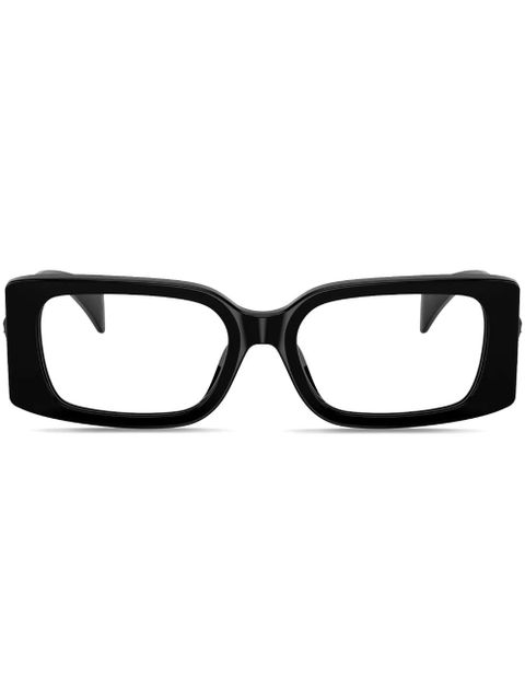 Versace Eyewear Medusa-plaque rectangle-frame glasses - Black - zdjęcie produktu nr 1