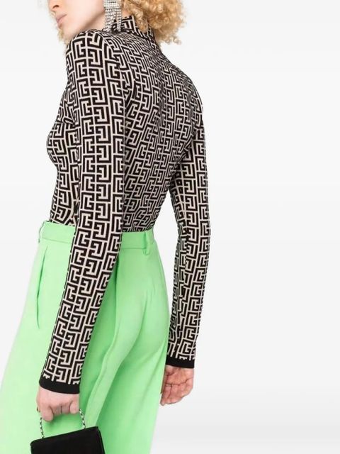 Balmain monogram sweater - Neutrals