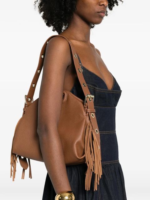 Maje fringed leather tote bag - Brown - zdjęcie produktu nr 2