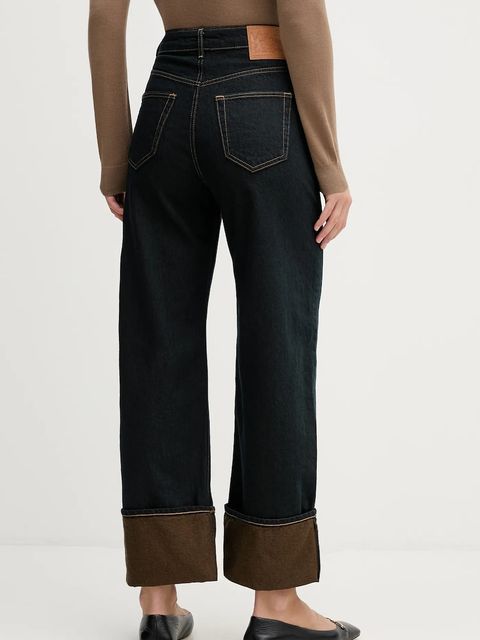 Sisley jeansy damskie kolor granatowy 4STALE04V