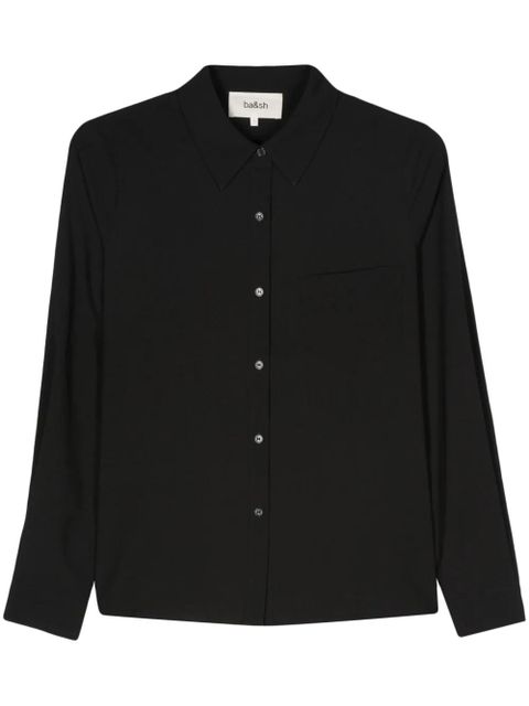 Ba&Sh Mônica pleated shirt - Black - zdjęcie produktu nr 1