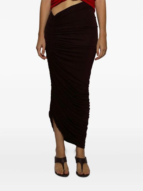 Magda Butrym ruched midi skirt - Red - zdjęcie produktu nr 2