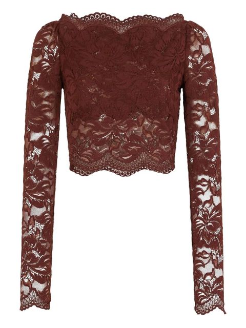 Rabanne boat-neckline long-sleeve top - Brown - zdjęcie produktu nr 1