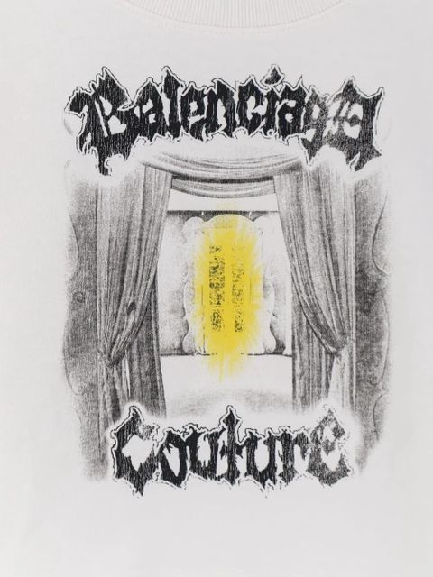 Balenciaga Salon De Couture cropped T-shirt - White