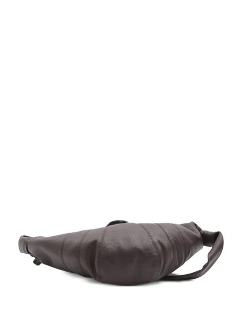 LEMAIRE medium stitched grained croissant bag - Brown