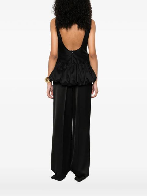 Róhe peplum-hem top - Black