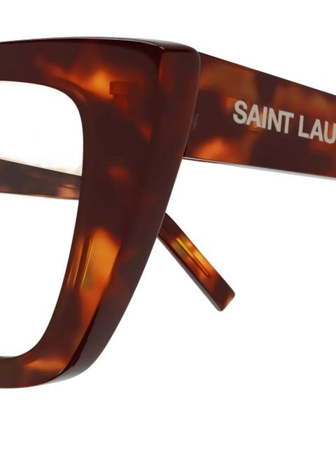 Saint Laurent Eyewear geometric-frame sunglasses - Brown